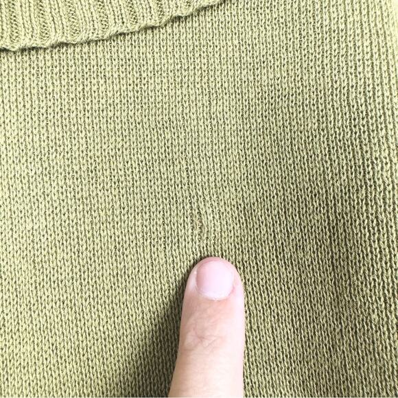 Peruvian Connection Green Draped Collar Wide Neck Sweater Size XS/S - Picture 5 of 6